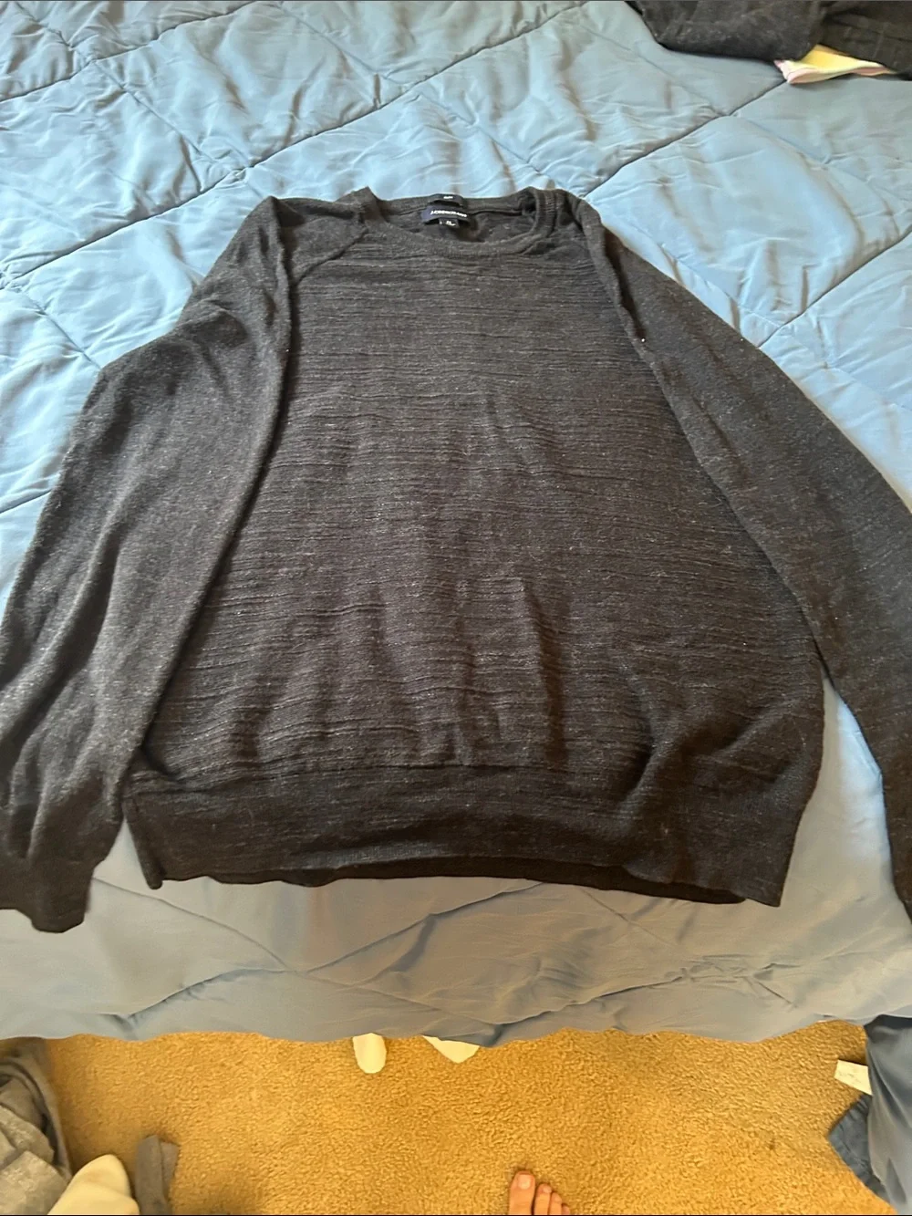 J. Crew Men's Charcoal Crewneck Sweater